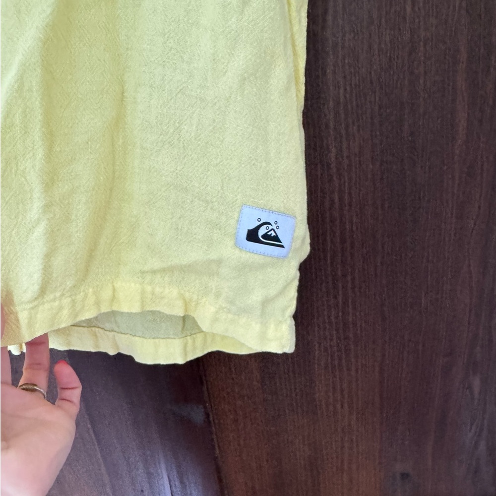 Quicksilver Camp Yellow Collared Button Down Shirt - image 3